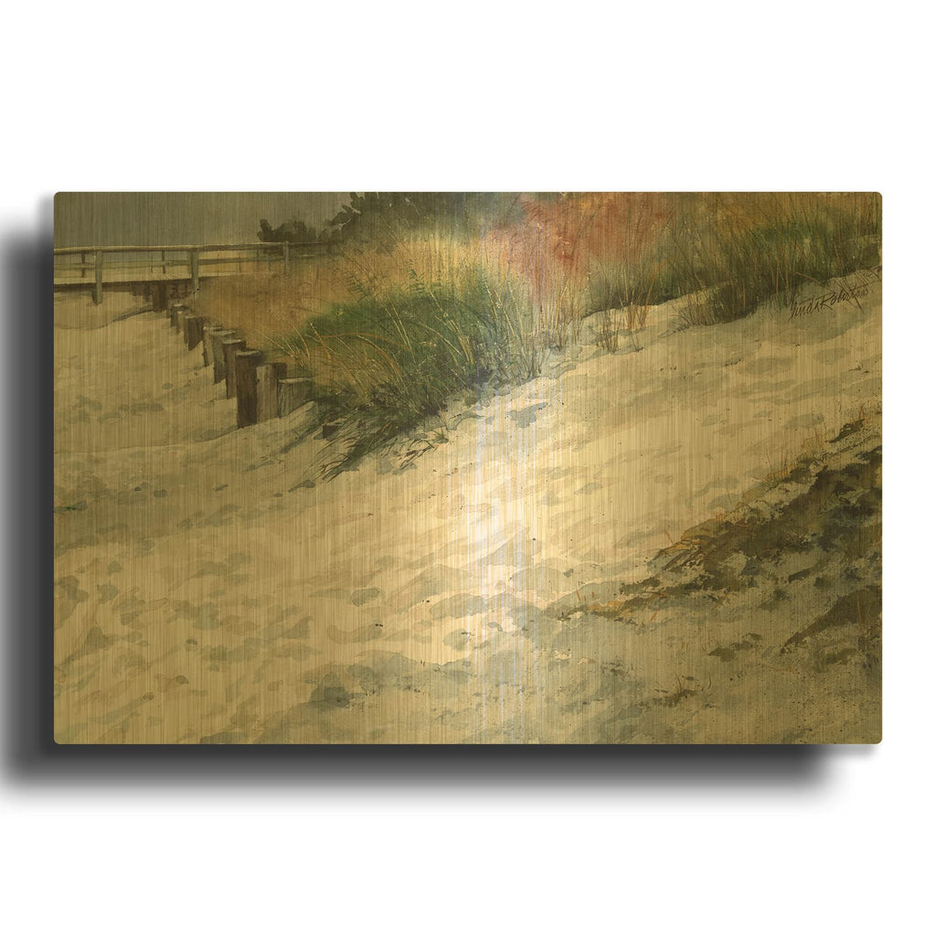 'Retreat' By Linda Roberts Gold Metal Wall Art