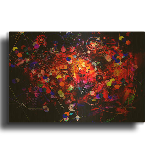 'The Machine' By Valentyn Artemenko Gold Metal Wall Art