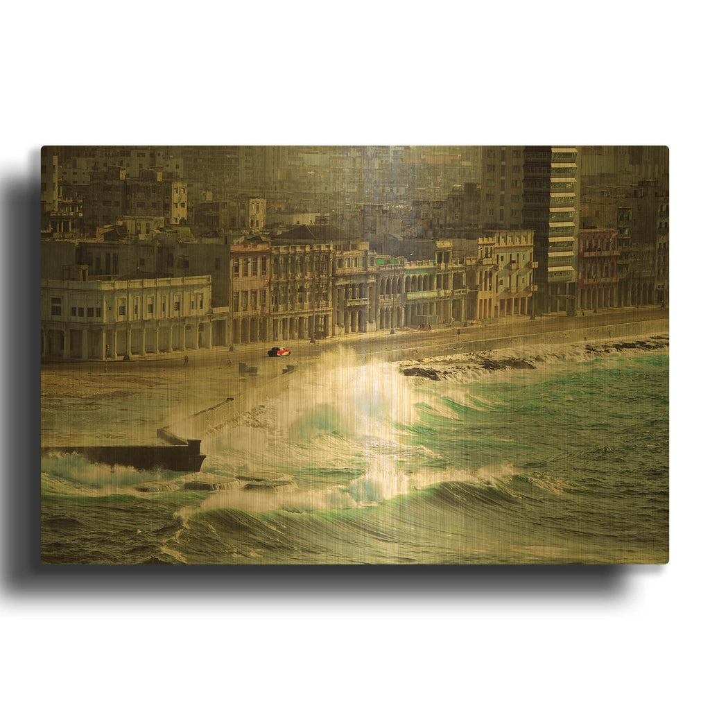 'Red Car' By Lorne Resnick Gold Metal Wall Art