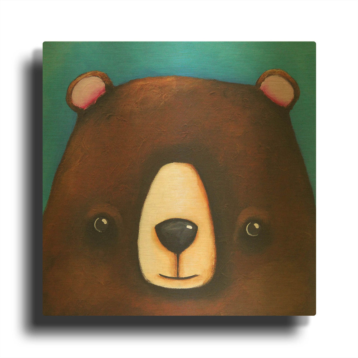 'The Black Bear' By Lucia Stewart Gold Metal Wall Art