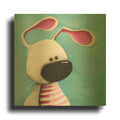'The Pink Bunny' By Lucia Stewart Gold Metal Wall Art