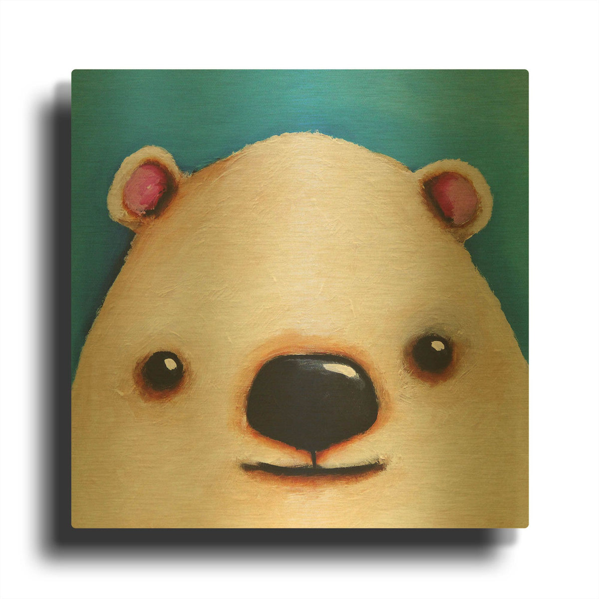 'The Polar Bear' By Lucia Stewart Gold Metal Wall Art