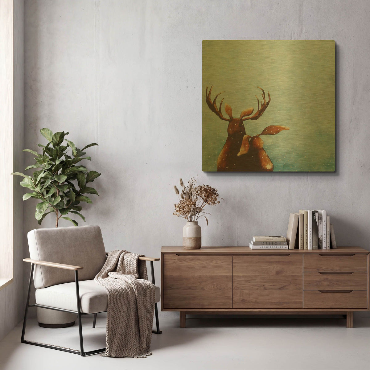 'Friends' By Lucia Stewart Gold Metal Wall Art