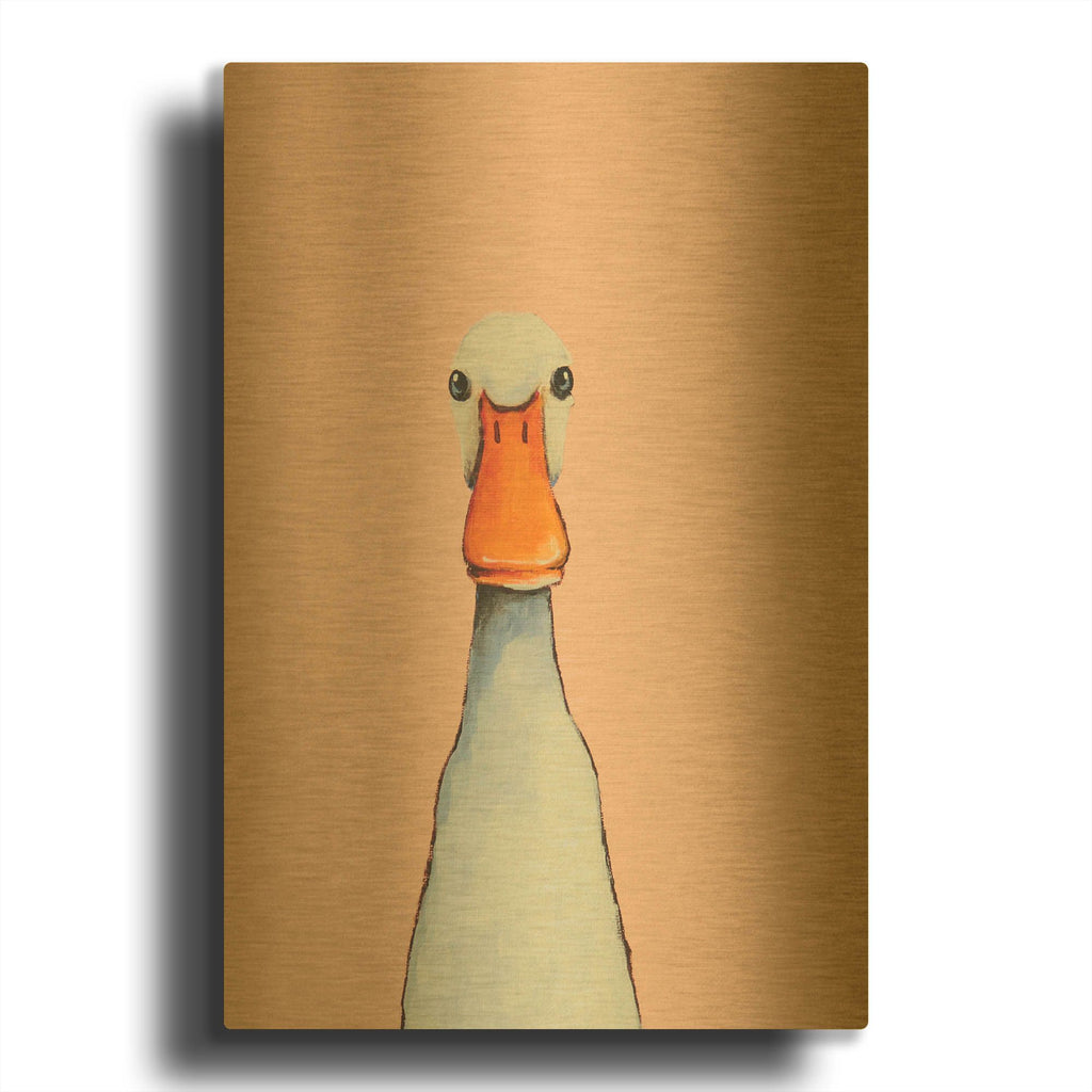'Little Duck' By Lucia Stewart Gold Metal Wall Art
