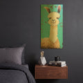 'Llama Sue' By Lucia Stewart Gold Metal Wall Art