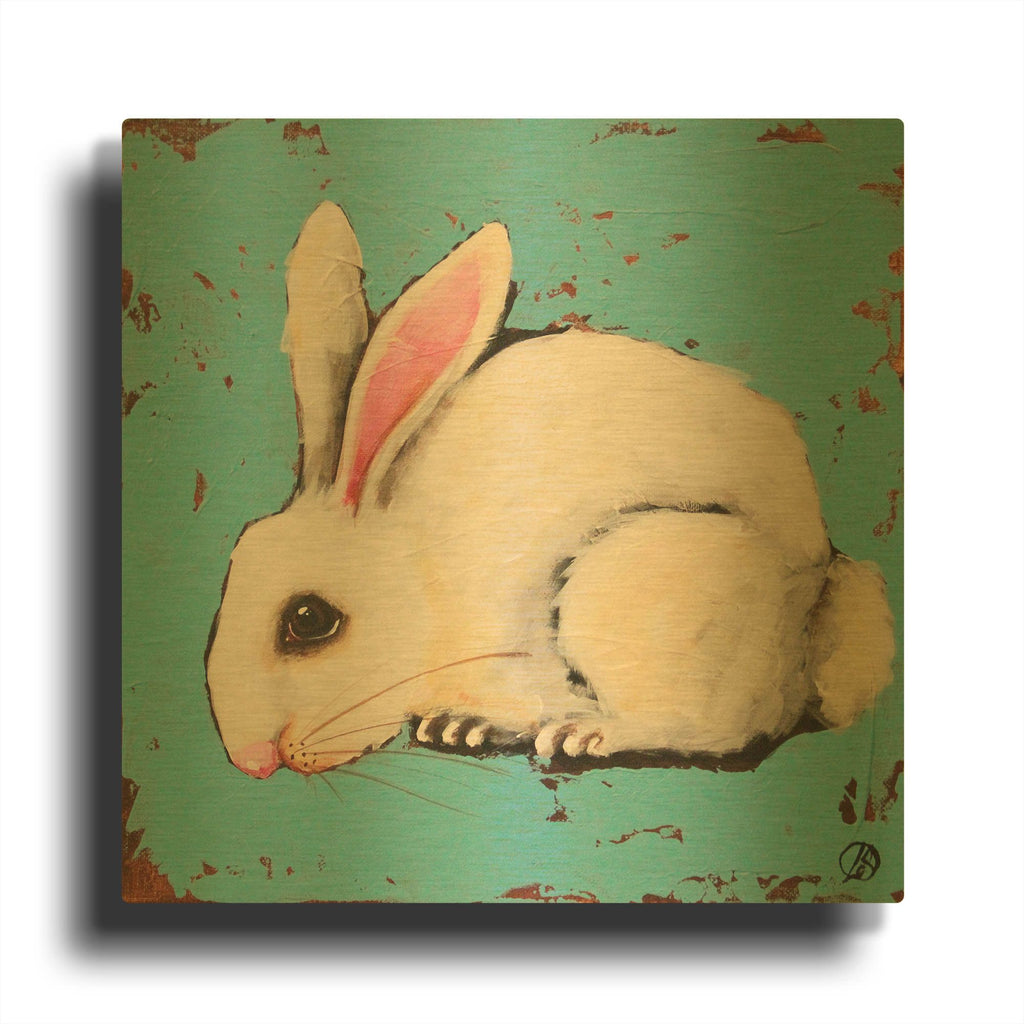 'The Bunny' By Lucia Stewart Gold Metal Wall Art