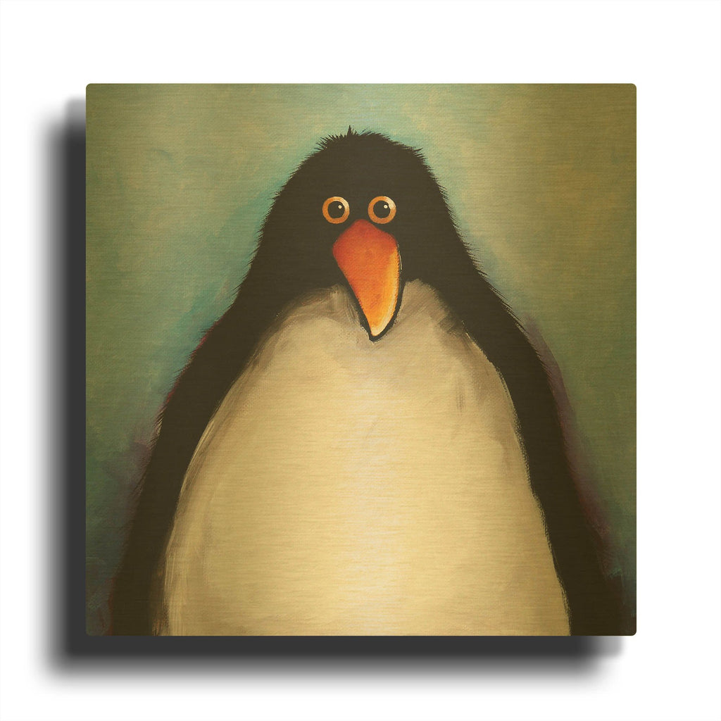 'My Penguin' By Lucia Stewart Gold Metal Wall Art
