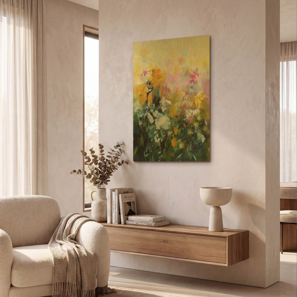'Always Flowers' By Marianne Quinzin Gold Metal Wall Art