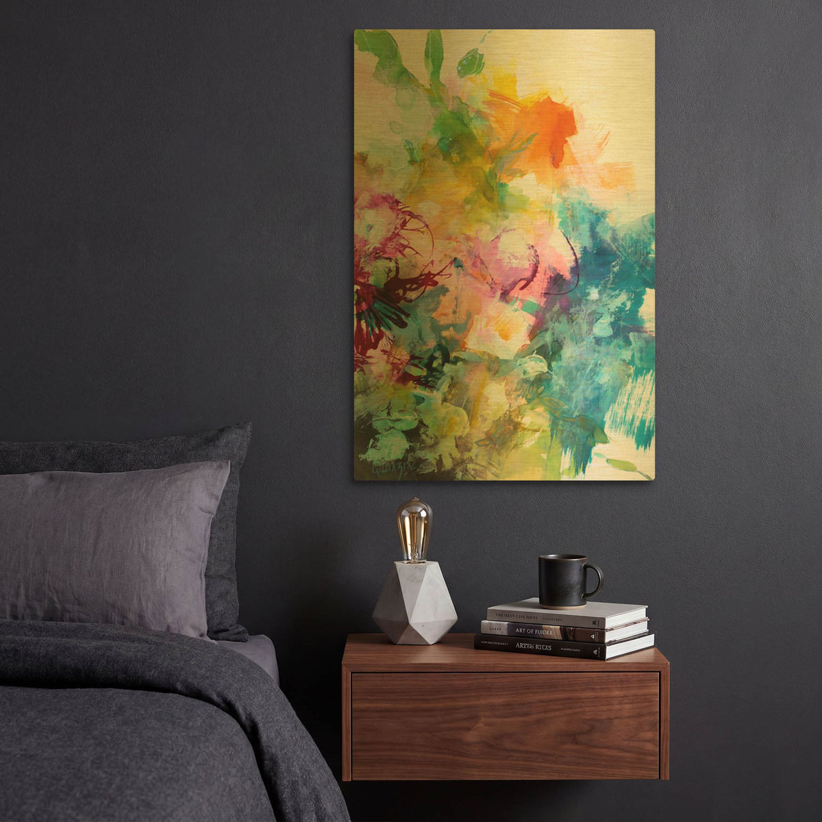 'Bloom 1' By Marianne Quinzin Gold Metal Wall Art