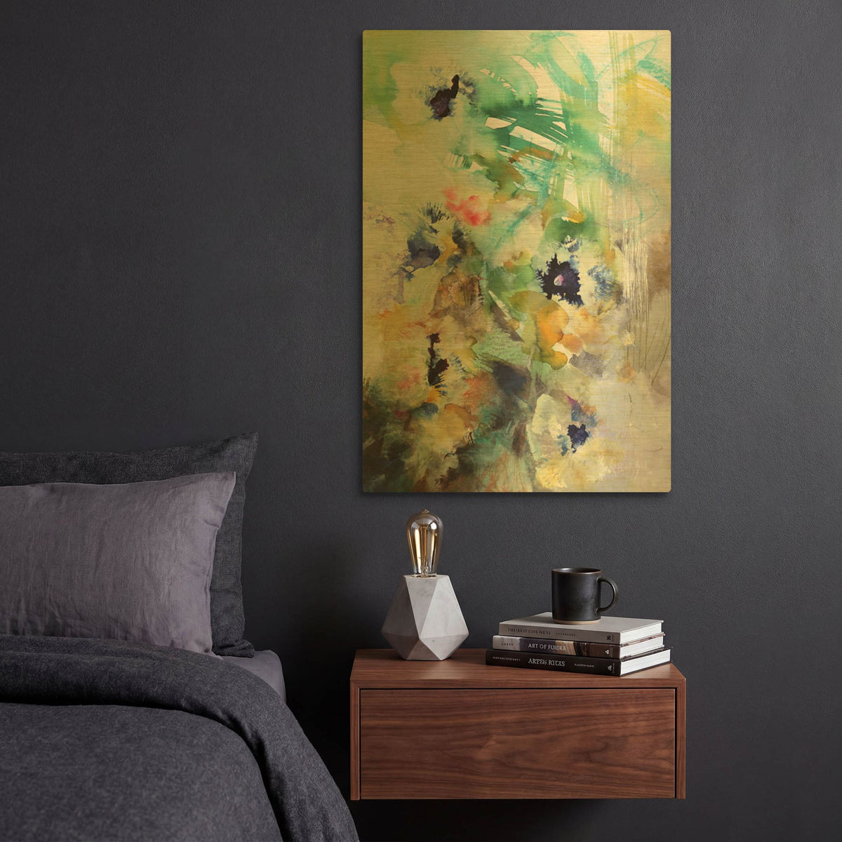 'Bloom 2' By Marianne Quinzin Gold Metal Wall Art