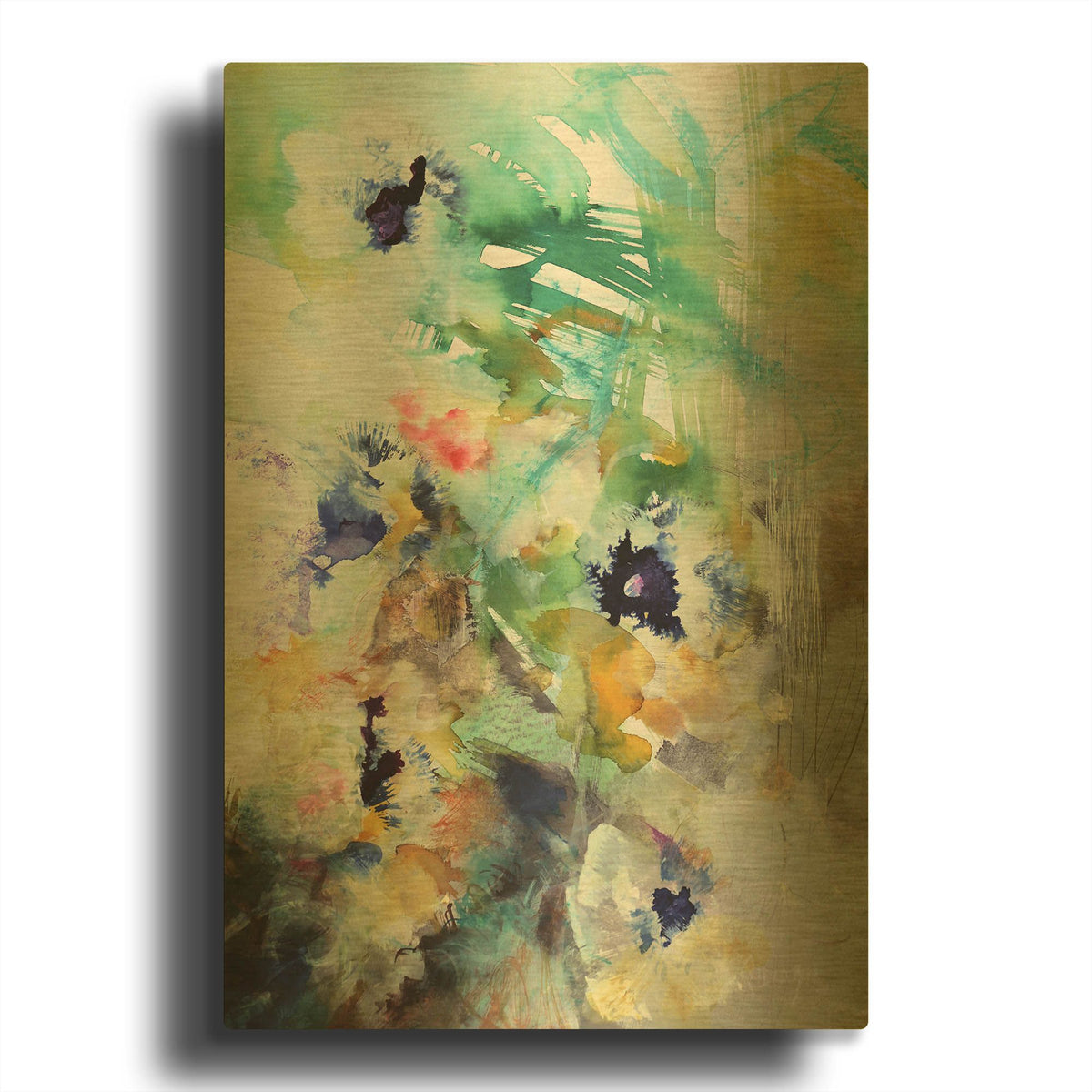 'Bloom 2' By Marianne Quinzin Gold Metal Wall Art