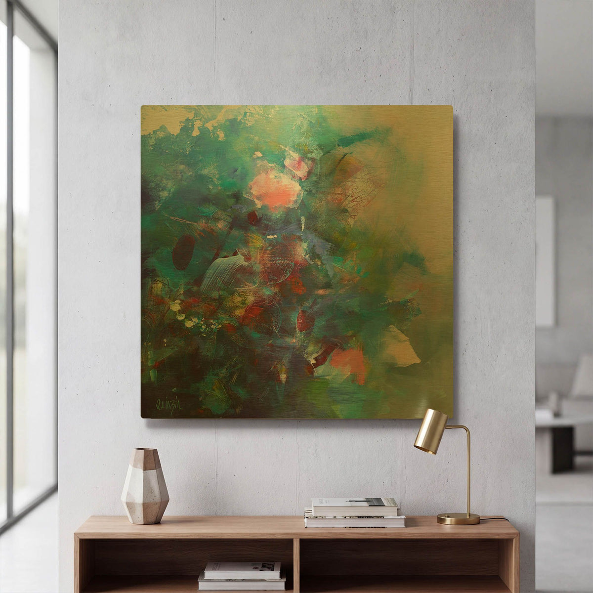 'Climbing Plants' By Marianne Quinzin Gold Metal Wall Art
