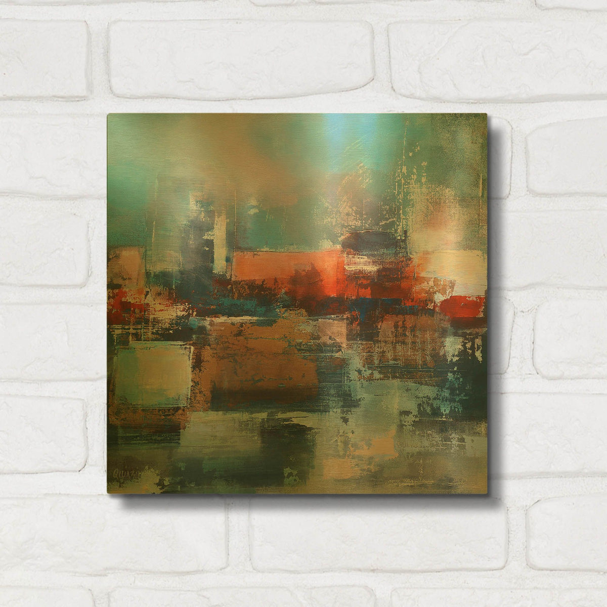 'Erosion' By Marianne Quinzin Gold Metal Wall Art