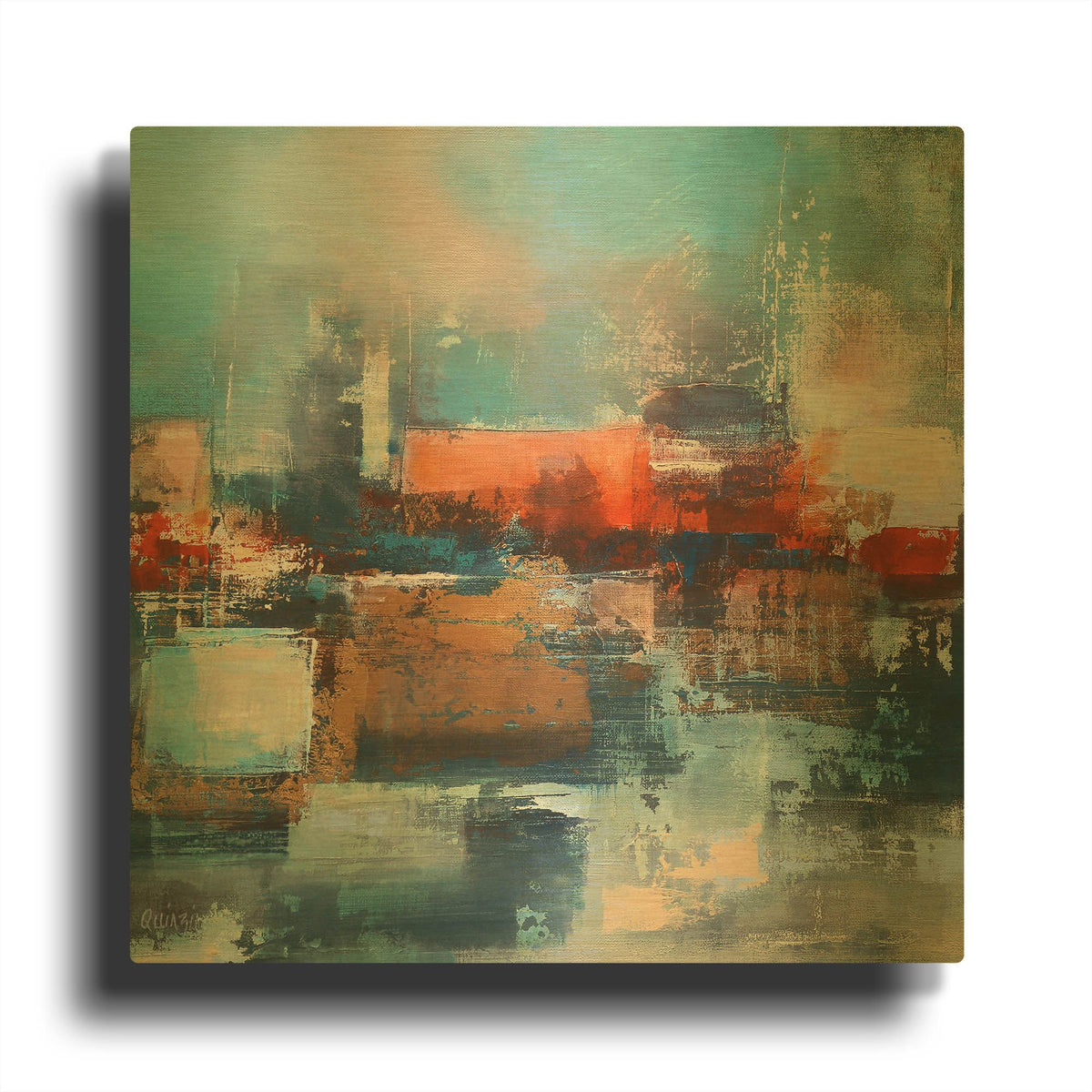 'Erosion' By Marianne Quinzin Gold Metal Wall Art