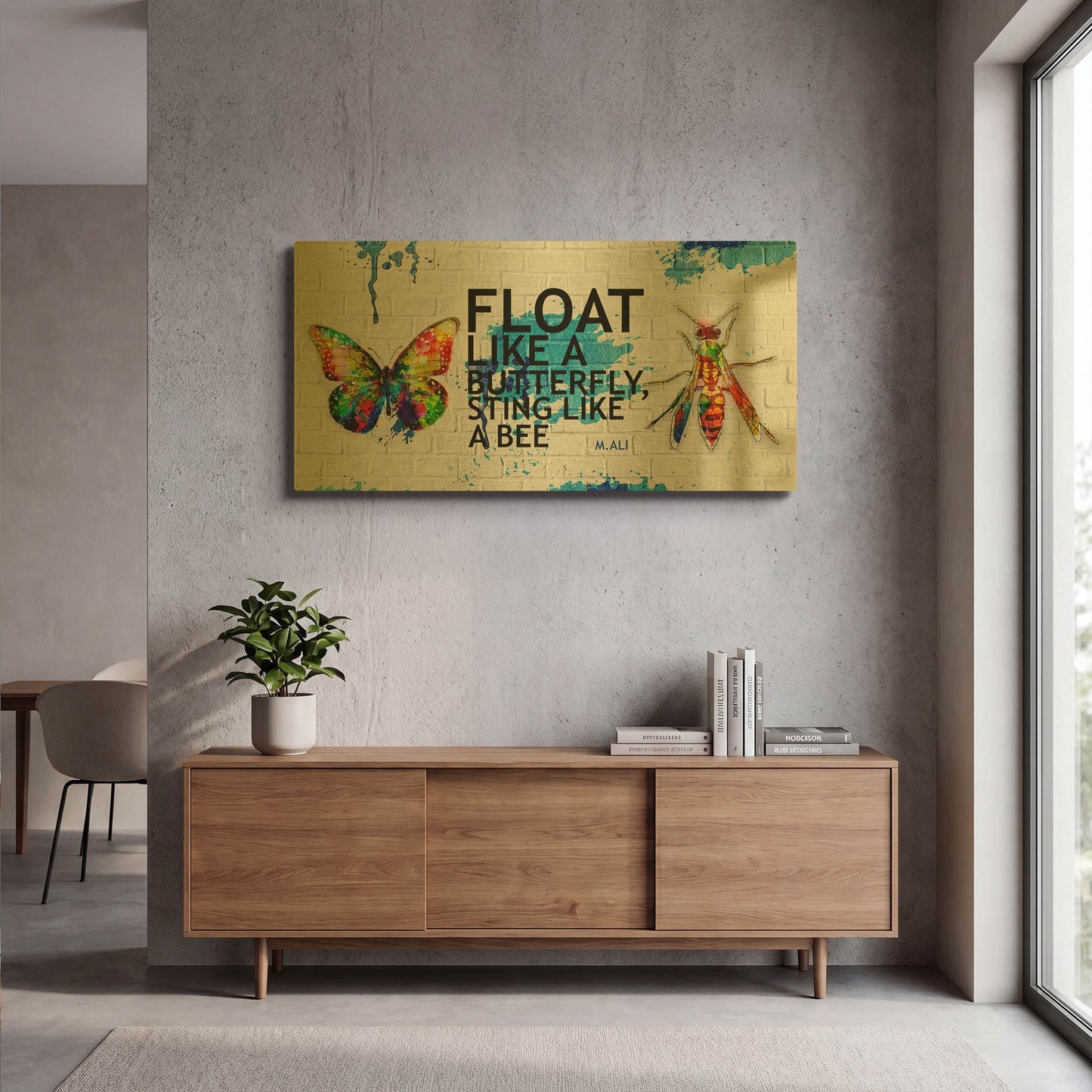 'Float Like a Butterfly, Sting Like a Bee' By LUXE Gold Metal Wall Art