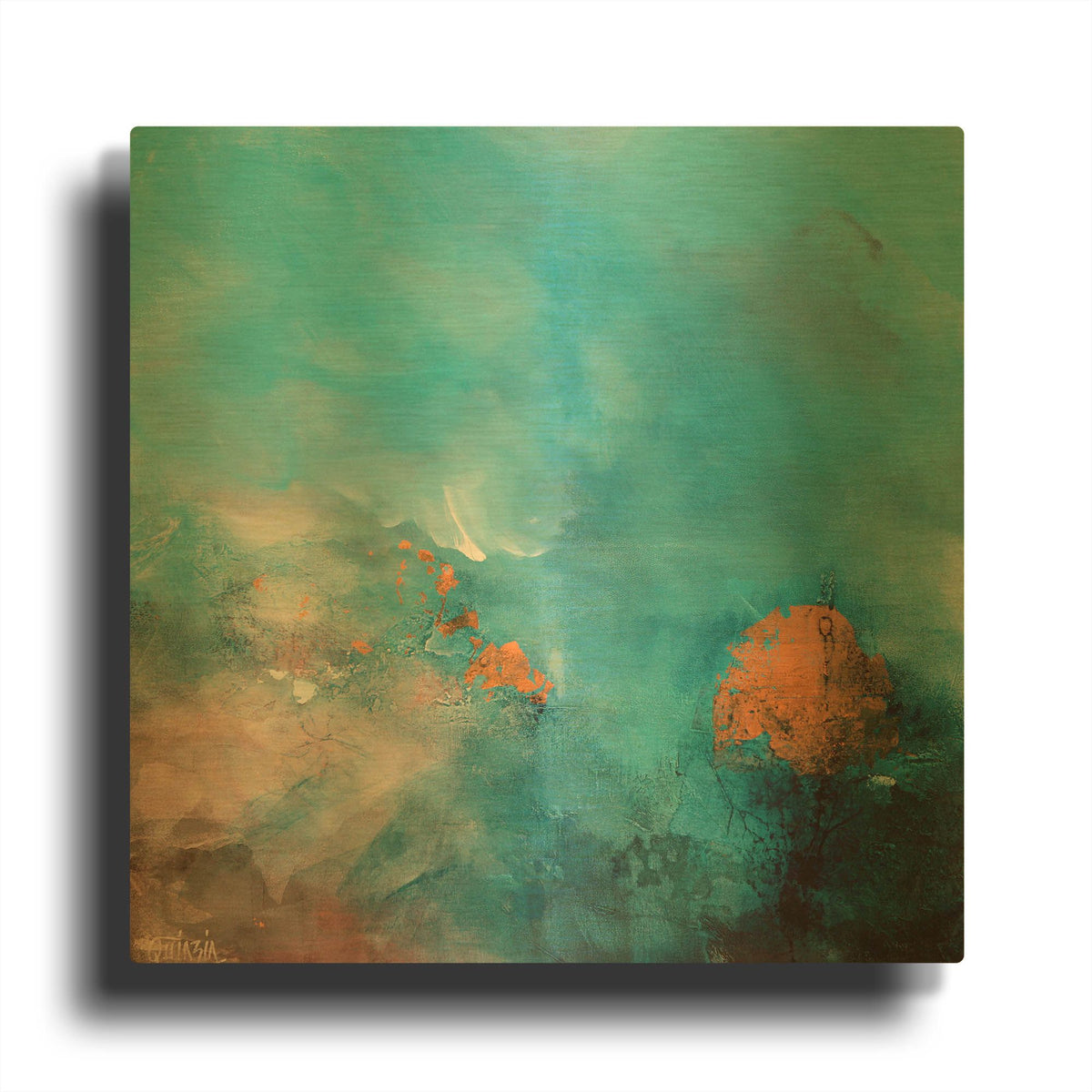 'Silence is Golden' By Marianne Quinzin Gold Metal Wall Art