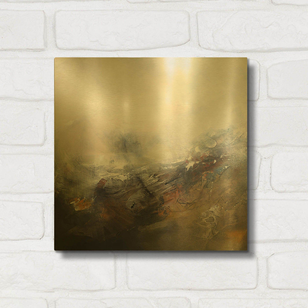 'Snow Time' By Marianne Quinzin Gold Metal Wall Art