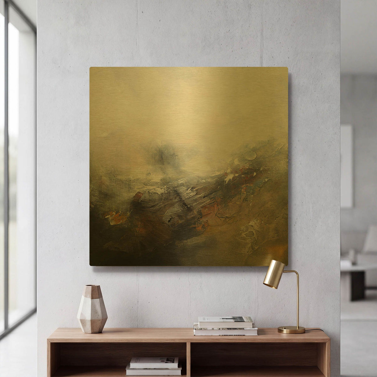 'Snow Time' By Marianne Quinzin Gold Metal Wall Art