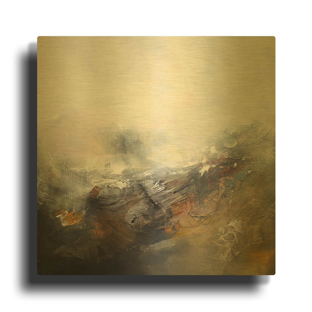 'Snow Time' By Marianne Quinzin Gold Metal Wall Art