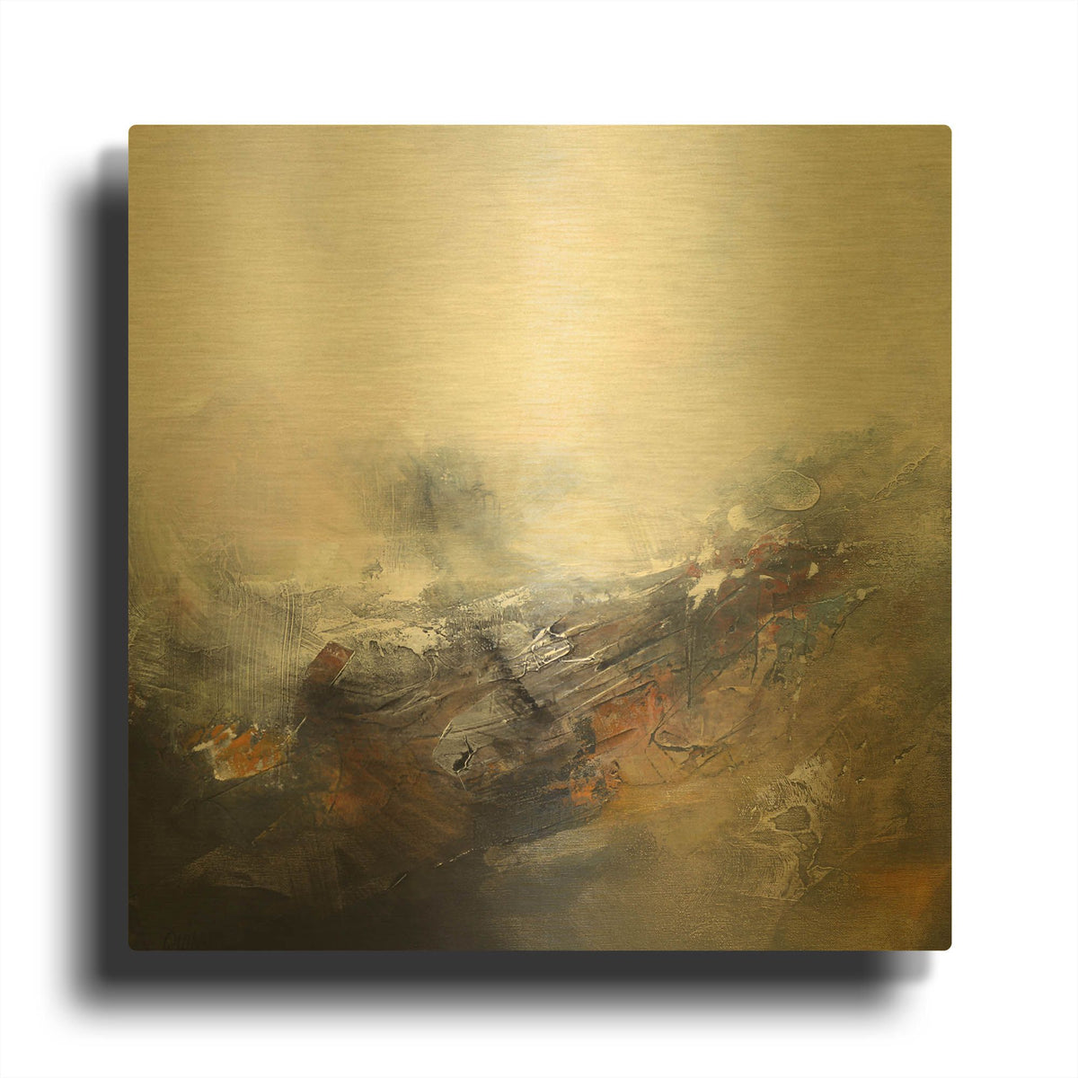 'Snow Time' By Marianne Quinzin Gold Metal Wall Art