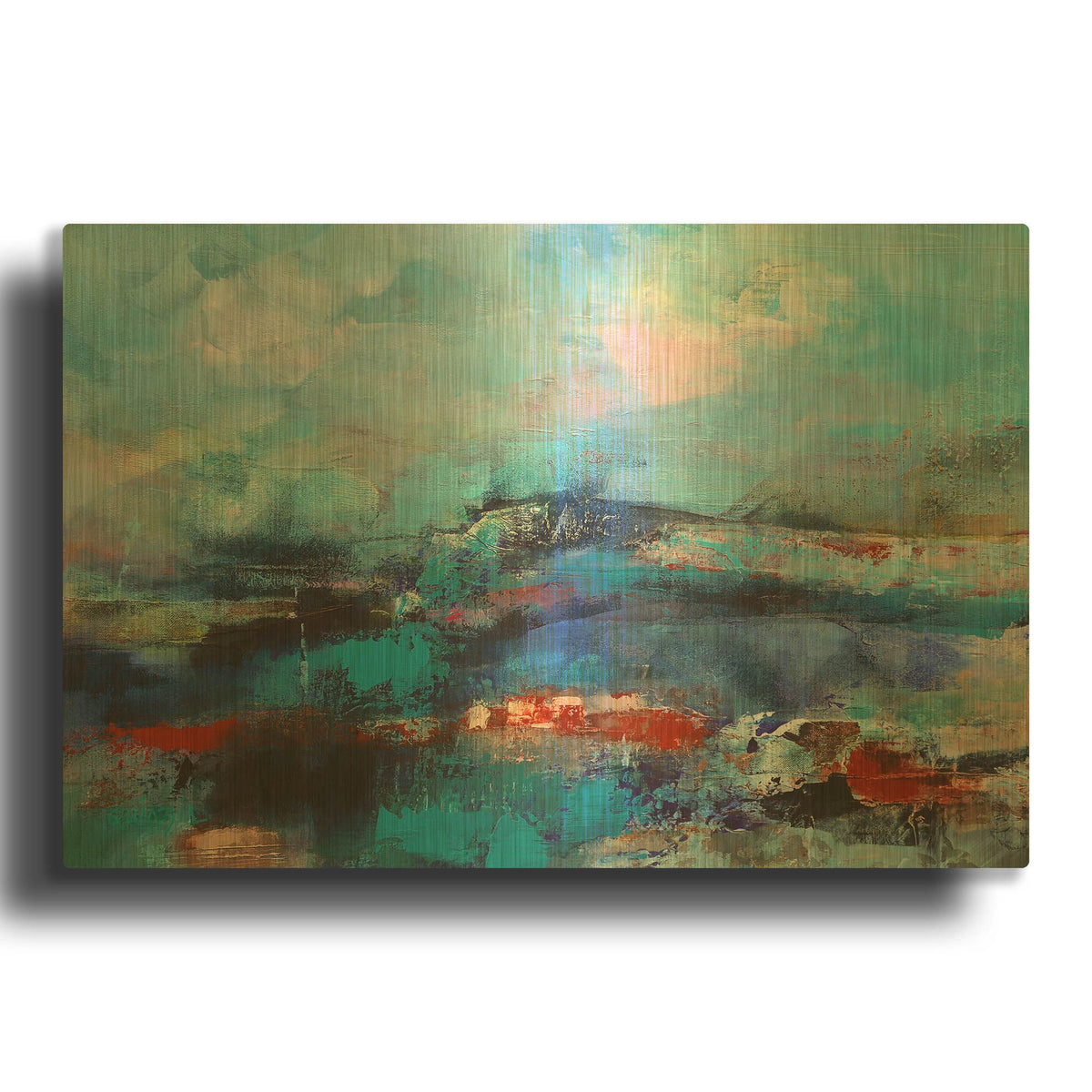 'The Coast' By Marianne Quinzin Gold Metal Wall Art