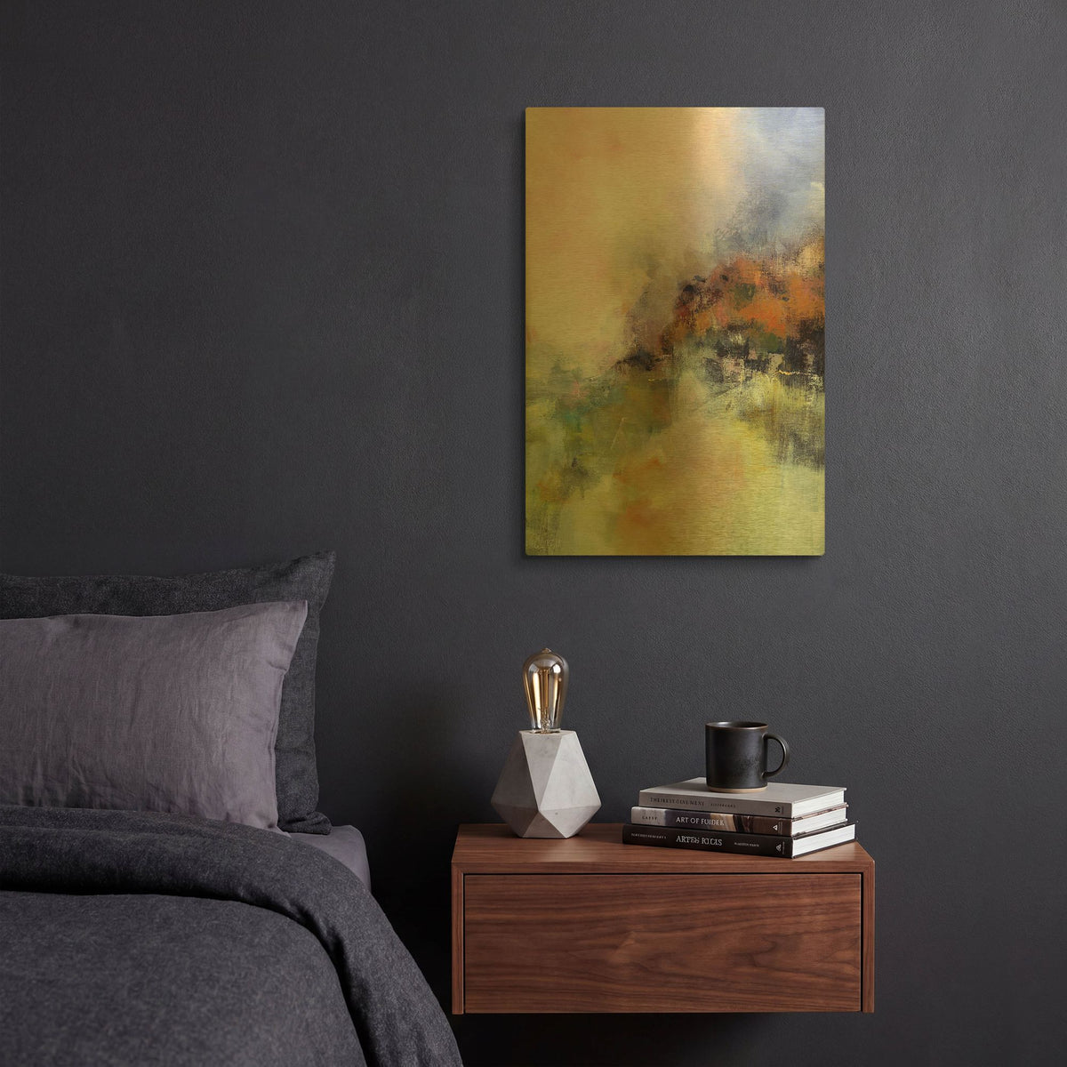 'The Redheaded Season' By Marianne Quinzin Gold Metal Wall Art