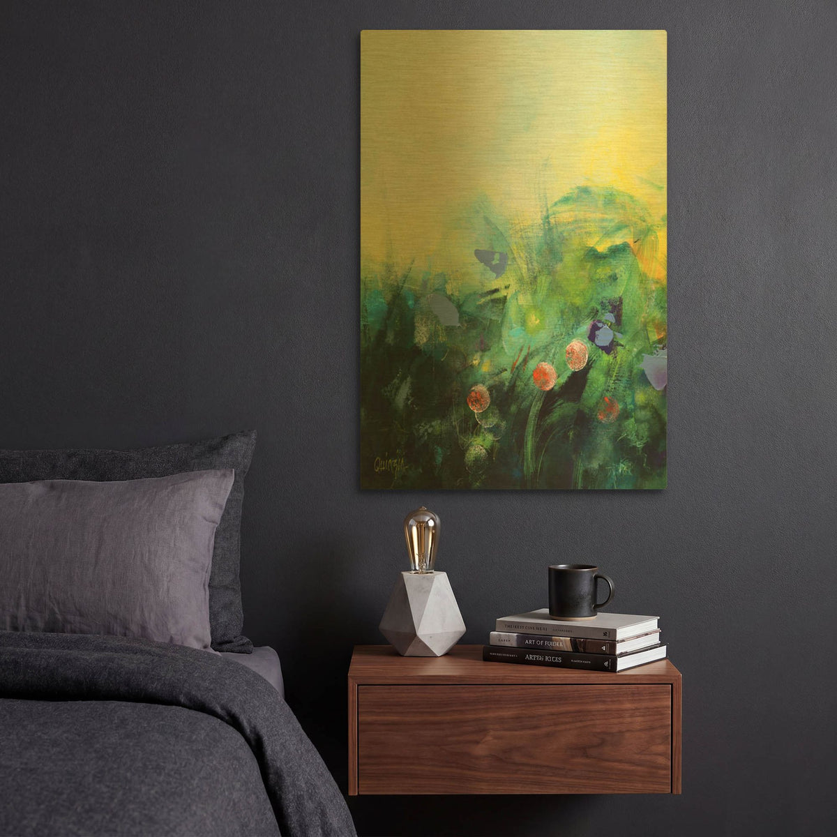 'Waiting For Spring' By Marianne Quinzin Gold Metal Wall Art