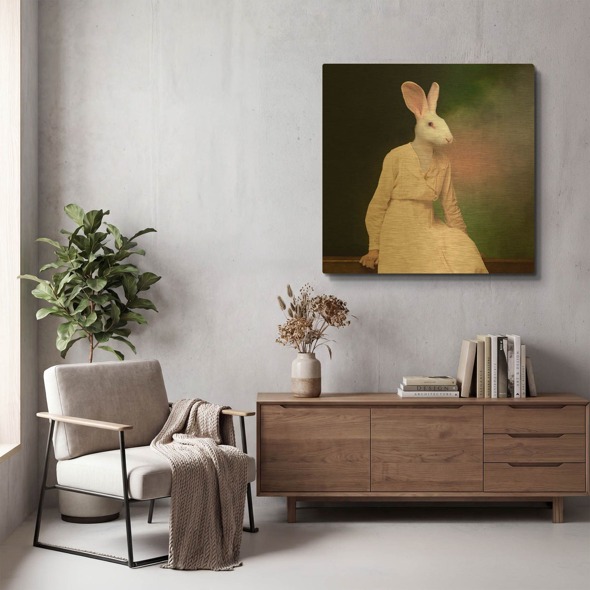 'The Delicate Lady' By Martine Roch Gold Metal Wall Art