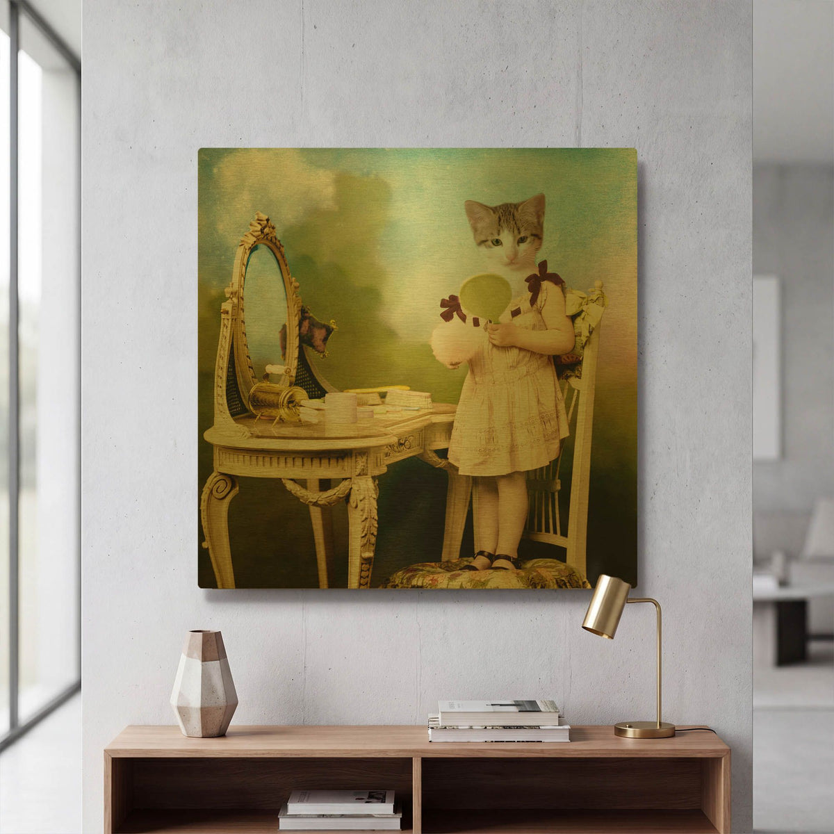 'The Impersonator' By Martine Roch Gold Metal Wall Art