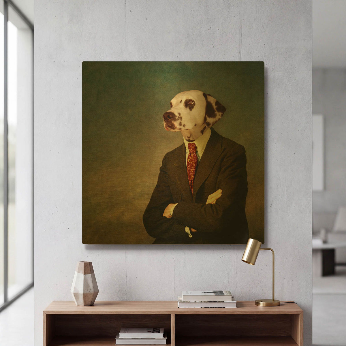 'The Patient Man' By Martine Roch Gold Metal Wall Art