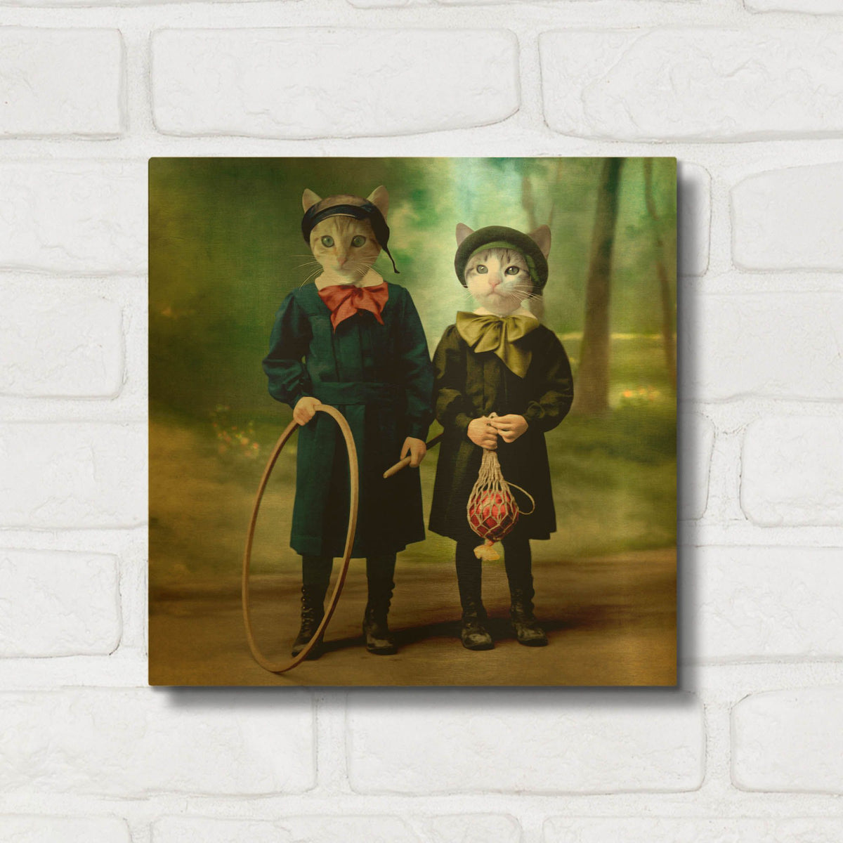 'The Good Kids' By Martine Roch Gold Metal Wall Art