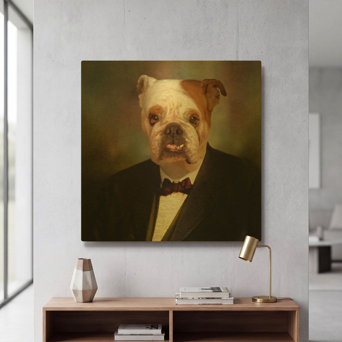 'The Sweet Grandpa' By Martine Roch Gold Metal Wall Art