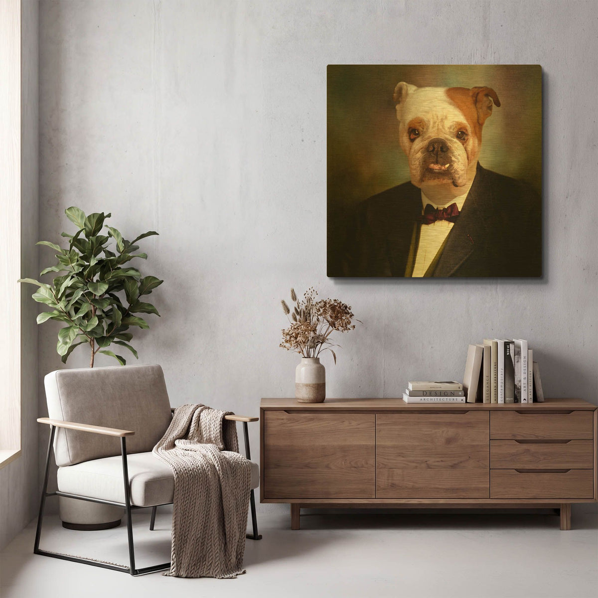 'The Sweet Grandpa' By Martine Roch Gold Metal Wall Art