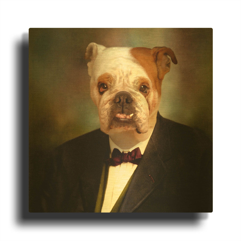 'The Sweet Grandpa' By Martine Roch Gold Metal Wall Art