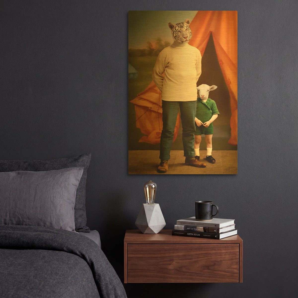 'Summer Camp' By Martine Roch Gold Metal Wall Art