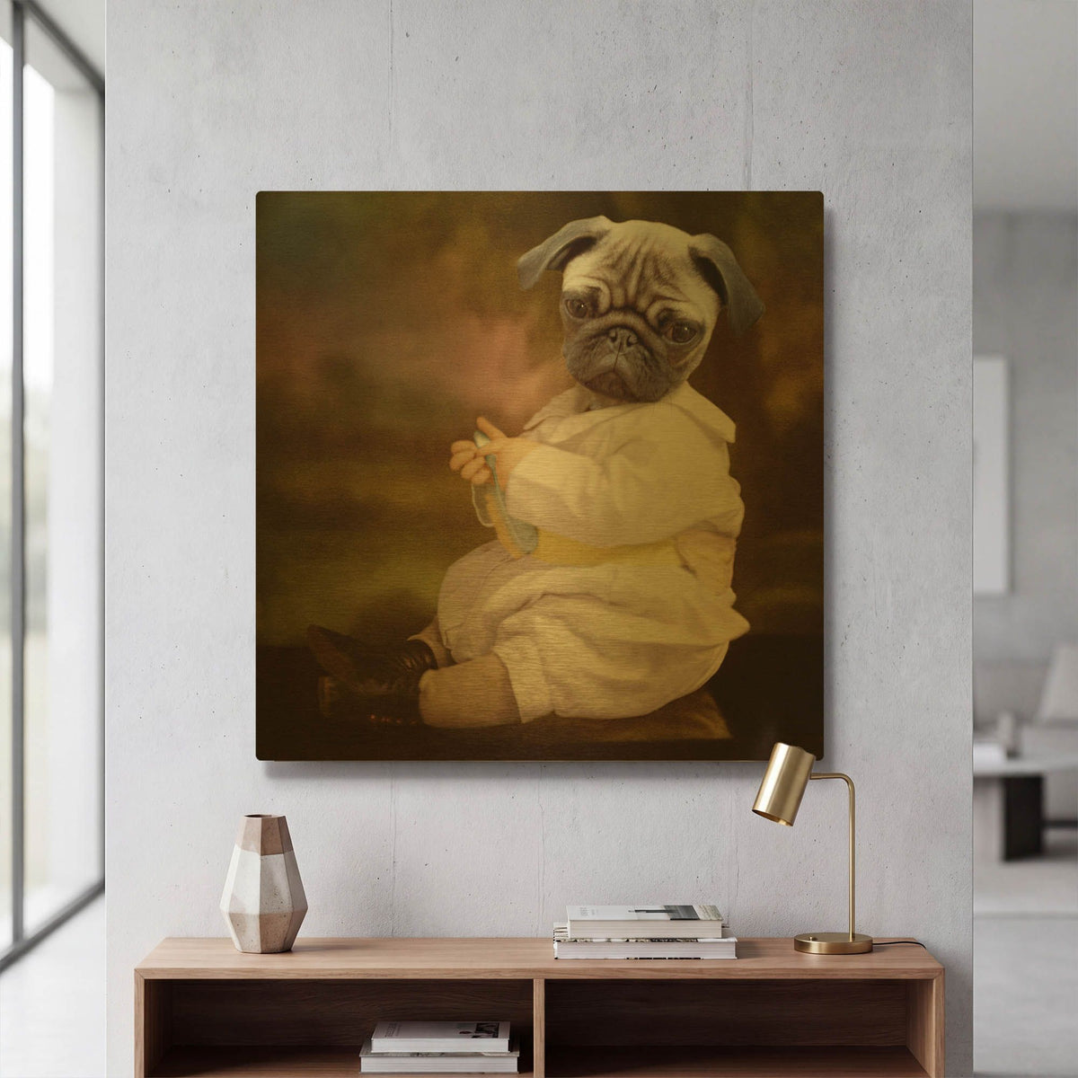 'Tommy Boy' By Martine Roch Gold Metal Wall Art