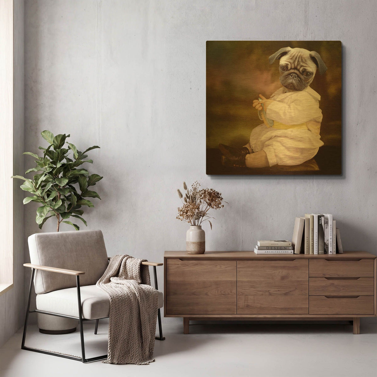 'Tommy Boy' By Martine Roch Gold Metal Wall Art