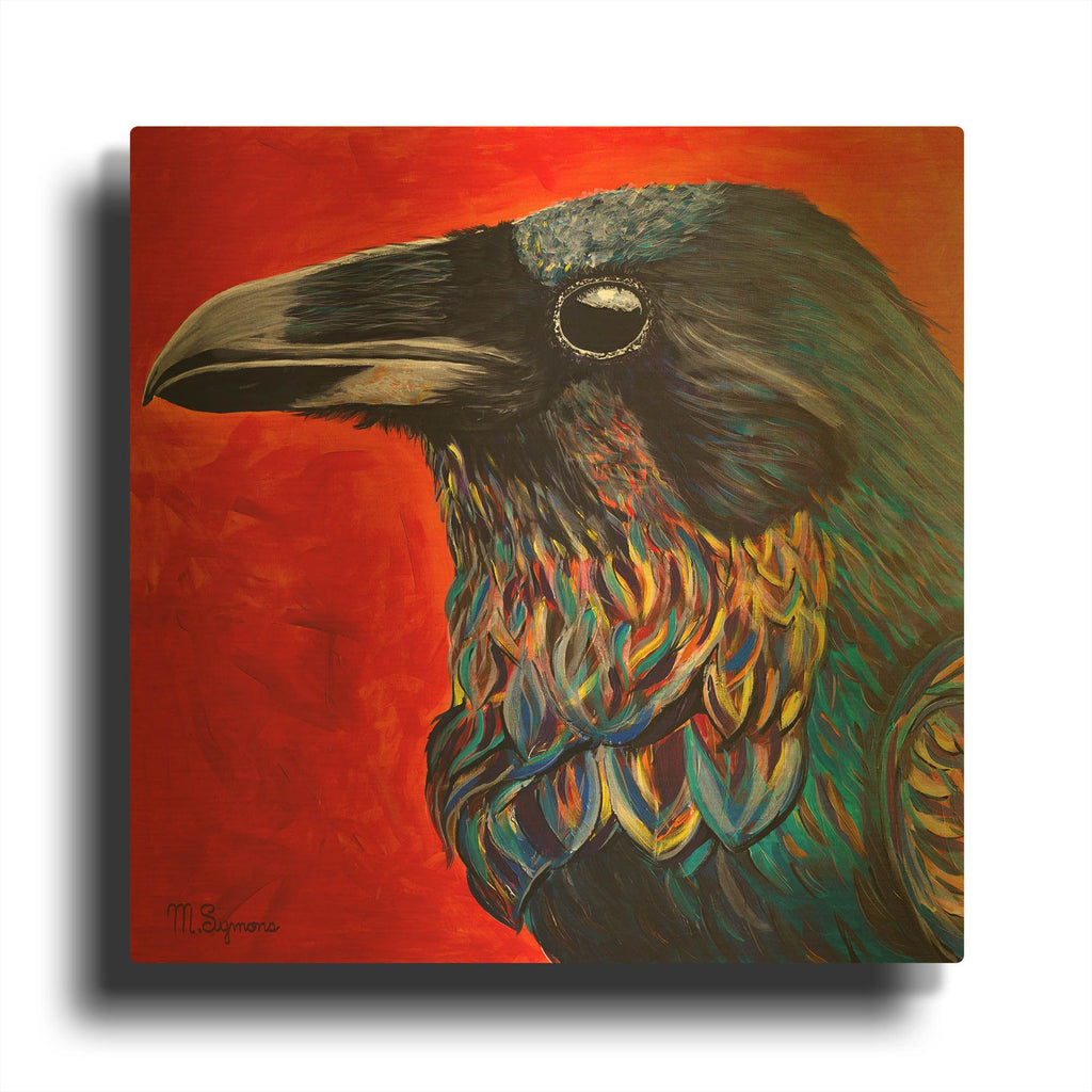 'Glistening Raven' By Melissa Symons Gold Metal Wall Art