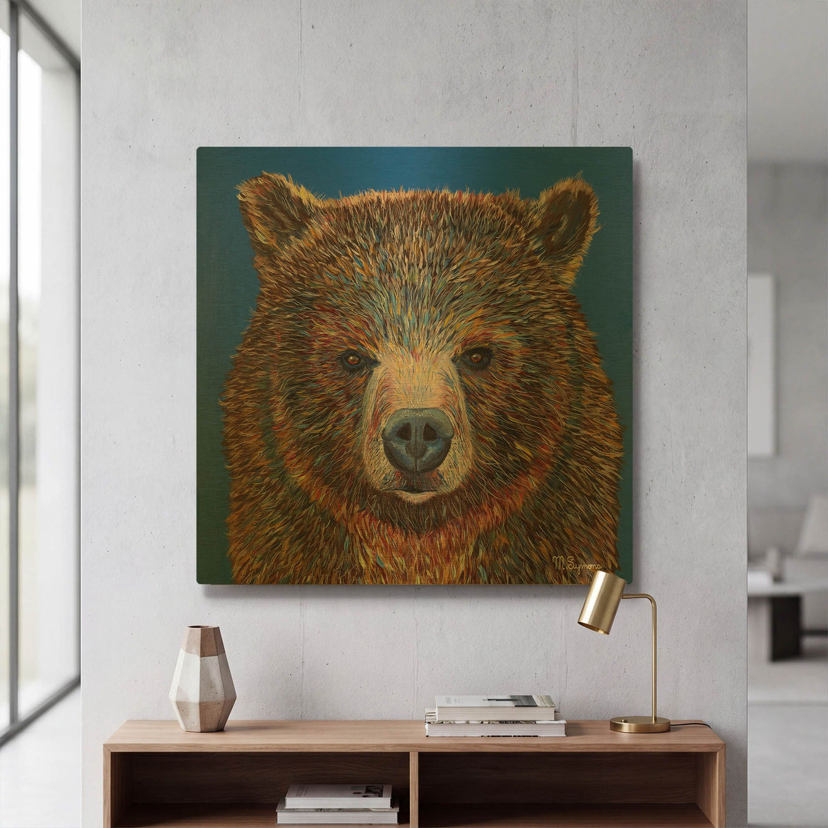 'Gus' By Melissa Symons Gold Metal Wall Art