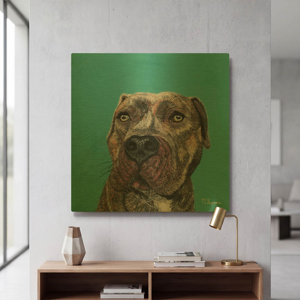 'Good Boy' By Melissa Symons Gold Metal Wall Art