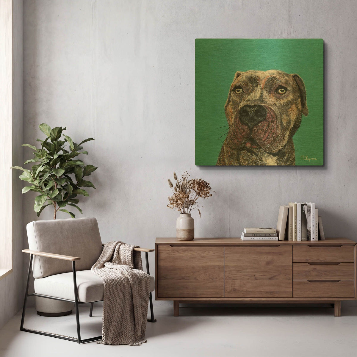 'Good Boy' By Melissa Symons Gold Metal Wall Art