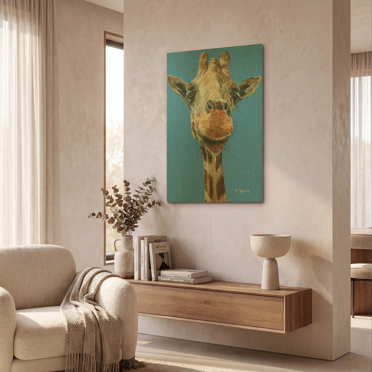 'Norman' By Melissa Symons Gold Metal Wall Art