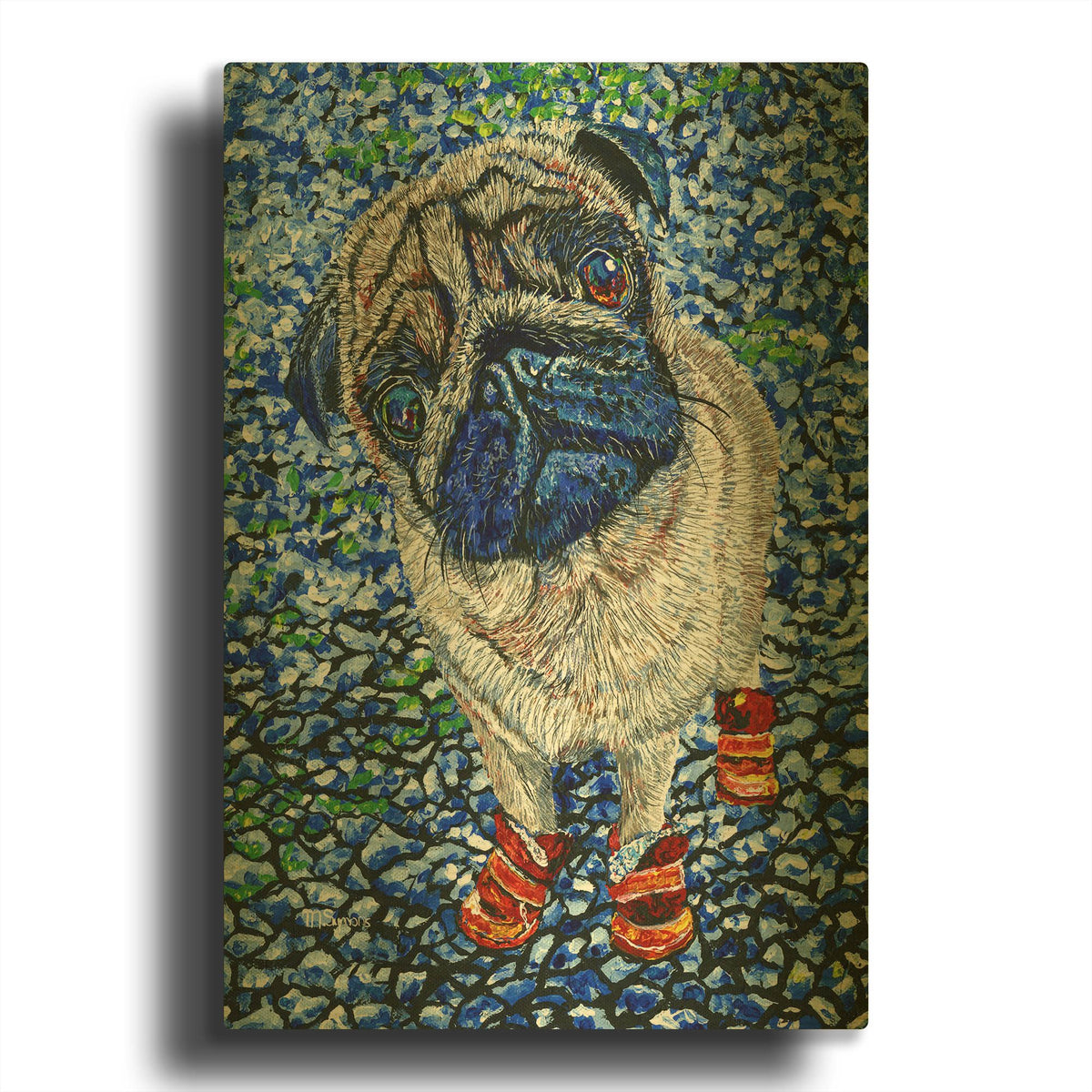 'Boots' By Melissa Symons Gold Metal Wall Art