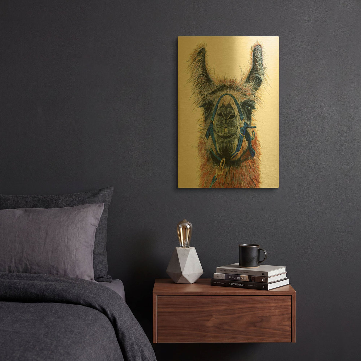 'Dalai Llama' By Melissa Symons Gold Metal Wall Art