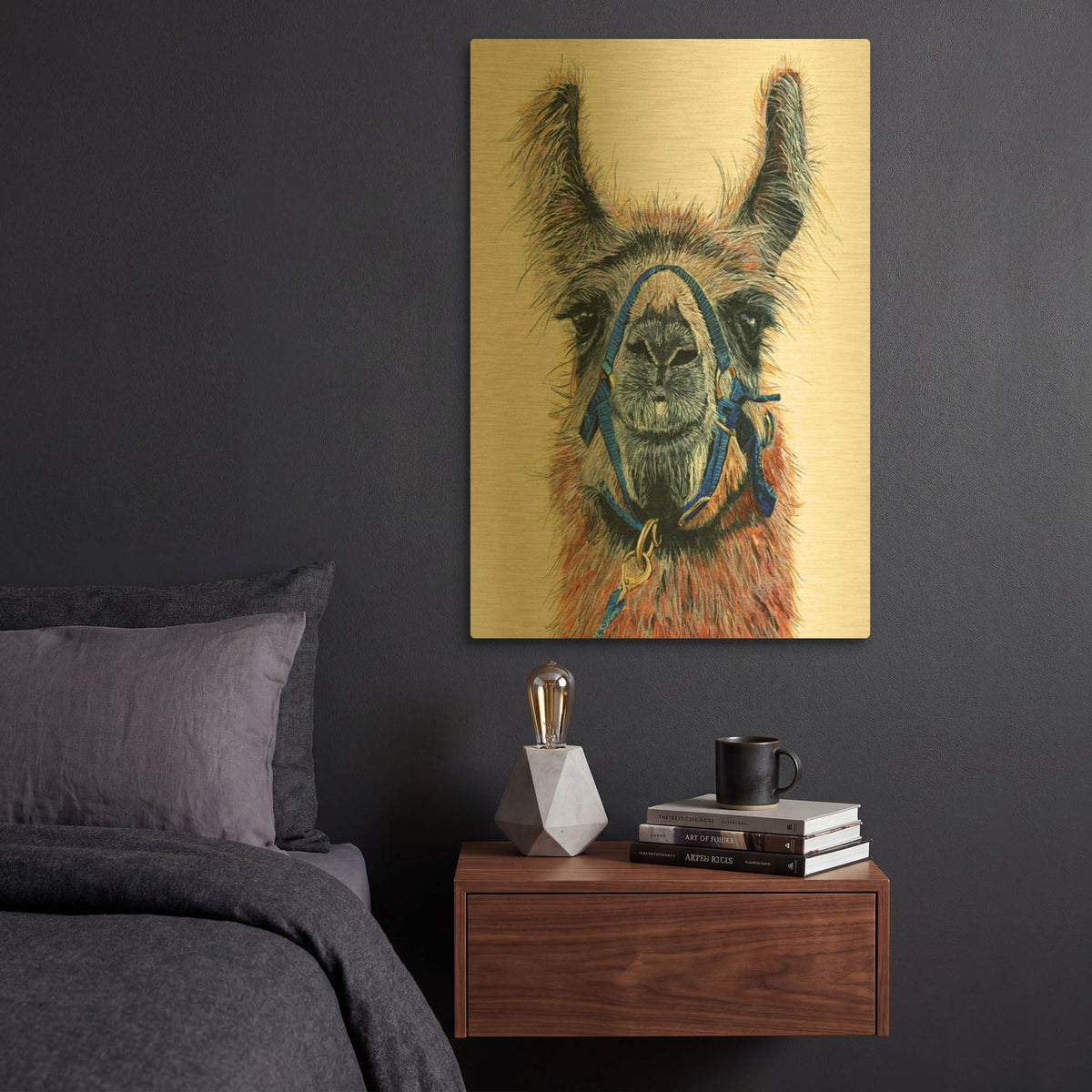 'Dalai Llama' By Melissa Symons Gold Metal Wall Art