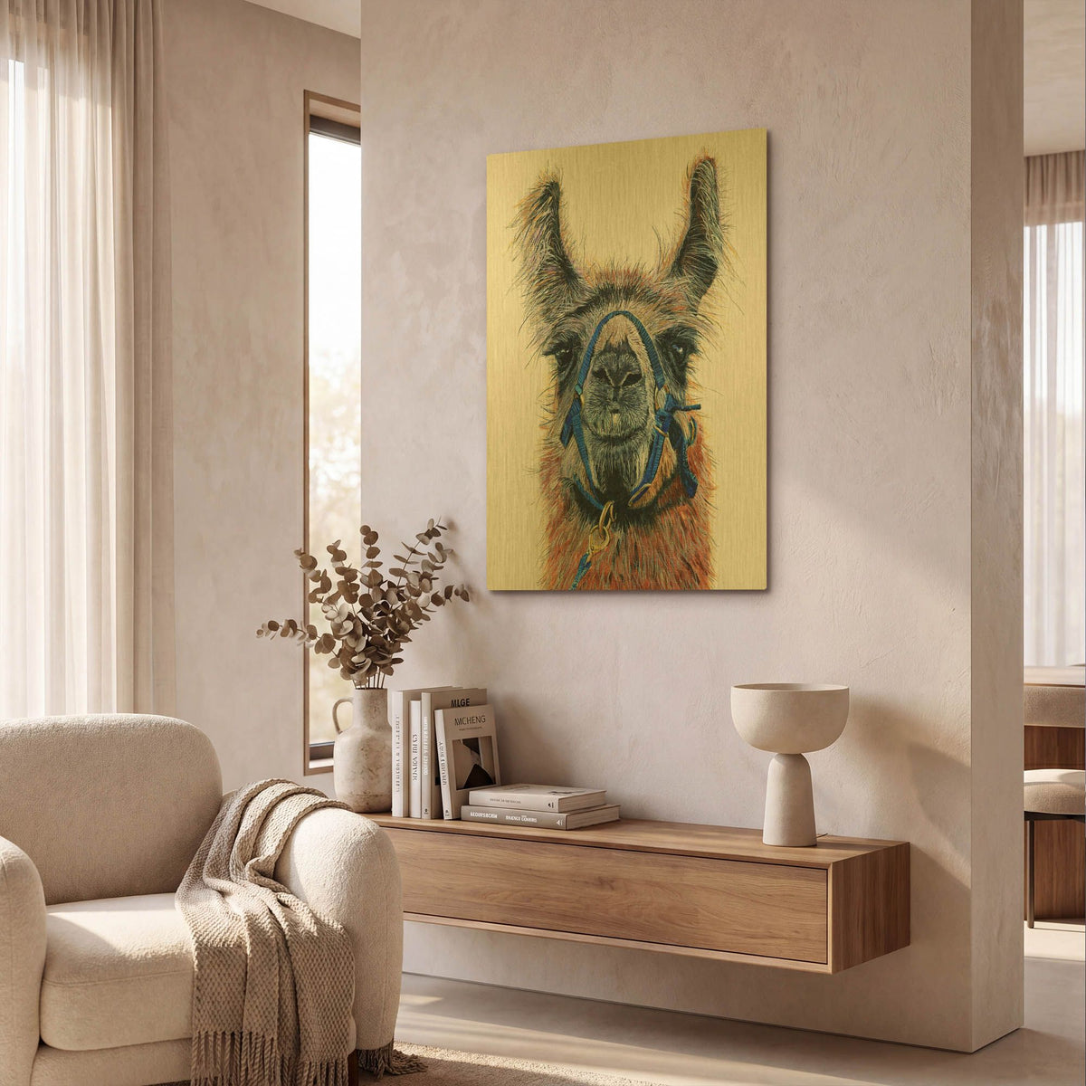 'Dalai Llama' By Melissa Symons Gold Metal Wall Art