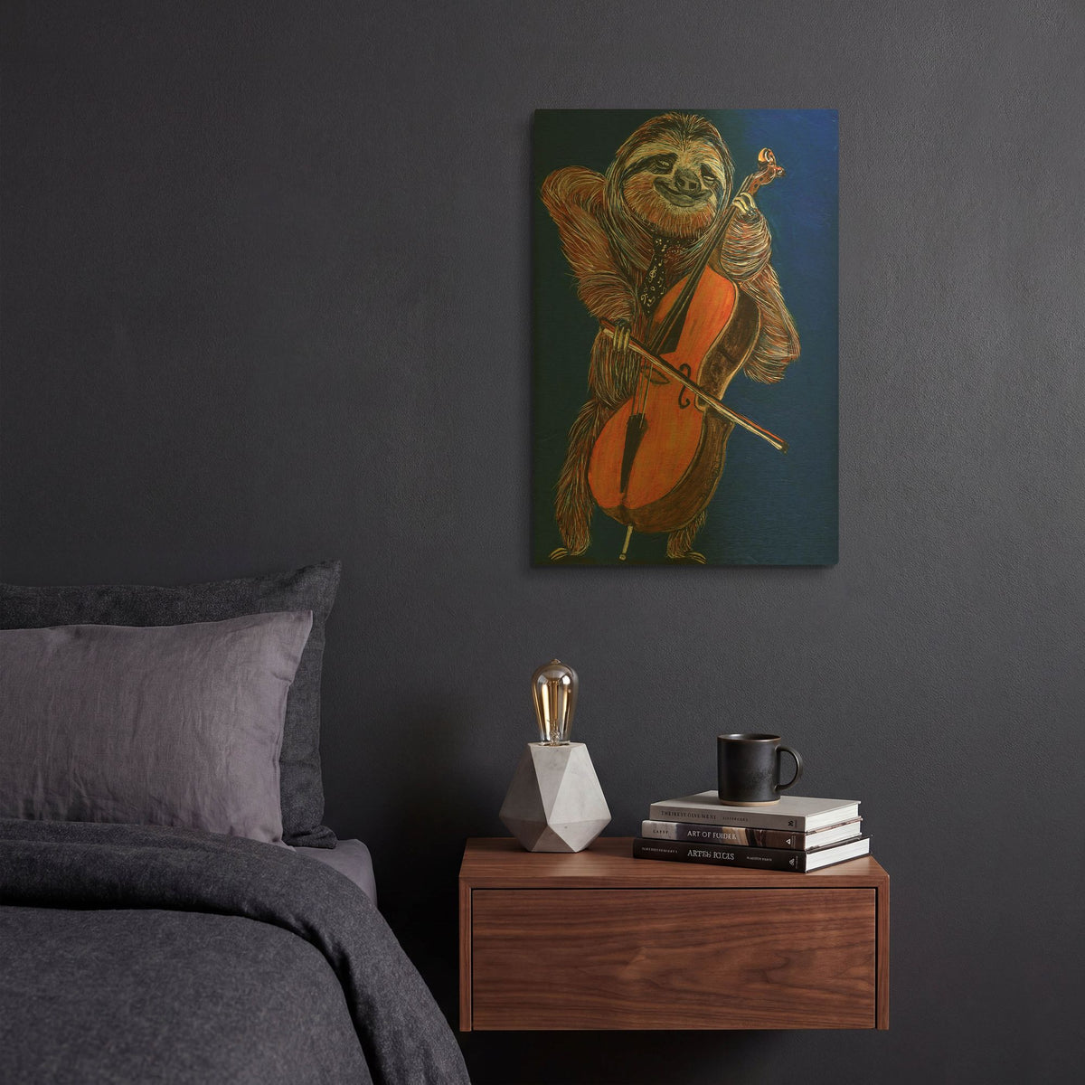 'Slow Yo Ma' By Melissa Symons Gold Metal Wall Art