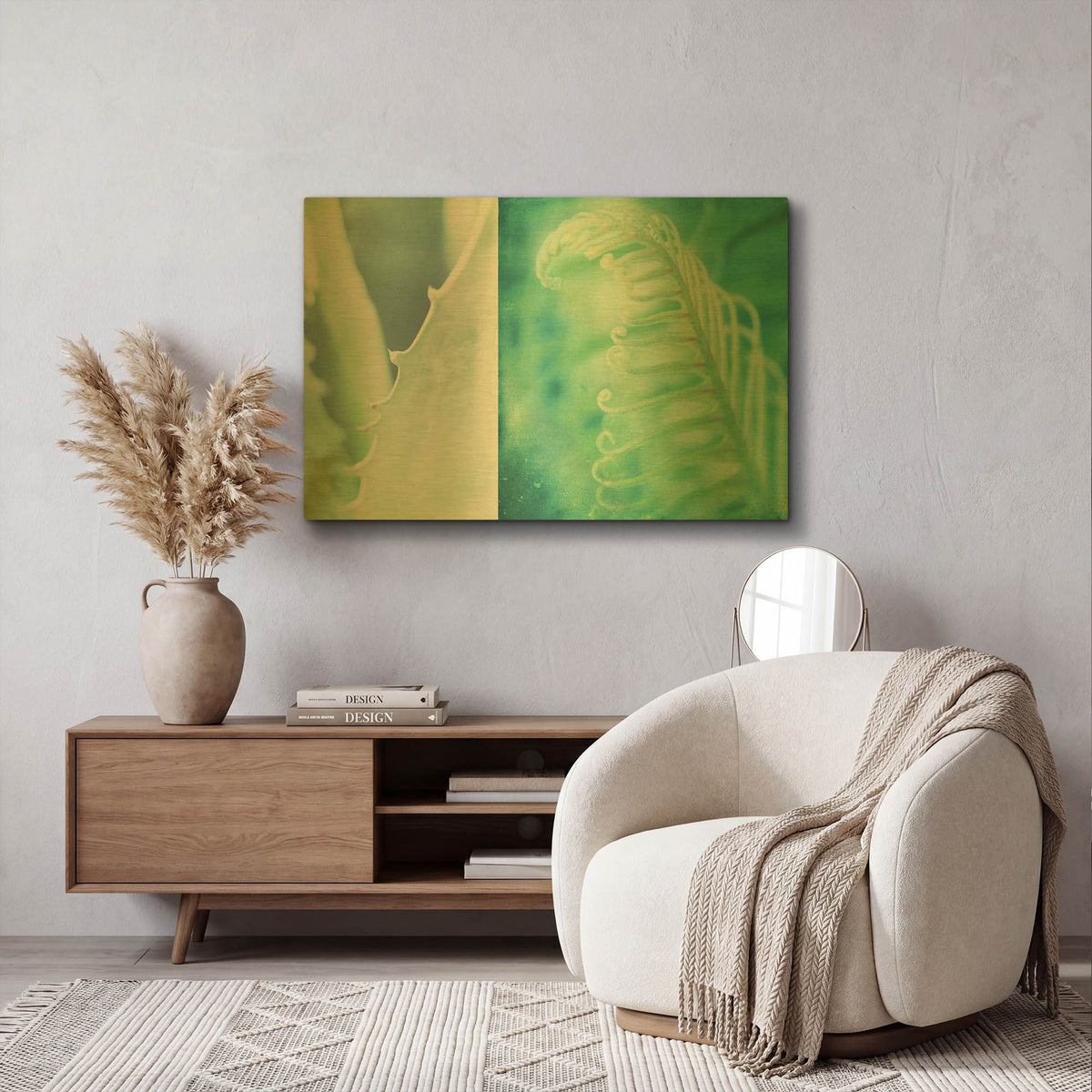 'Mint' By Myan Soffia Gold Metal Wall Art