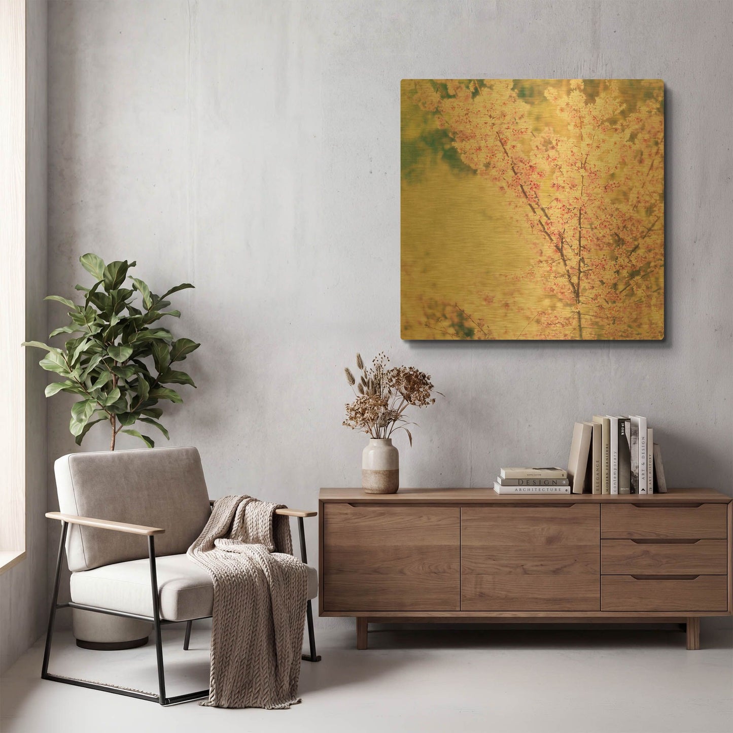 'Oh To Be a Bumblebee 2' By Myan Soffia Gold Metal Wall Art