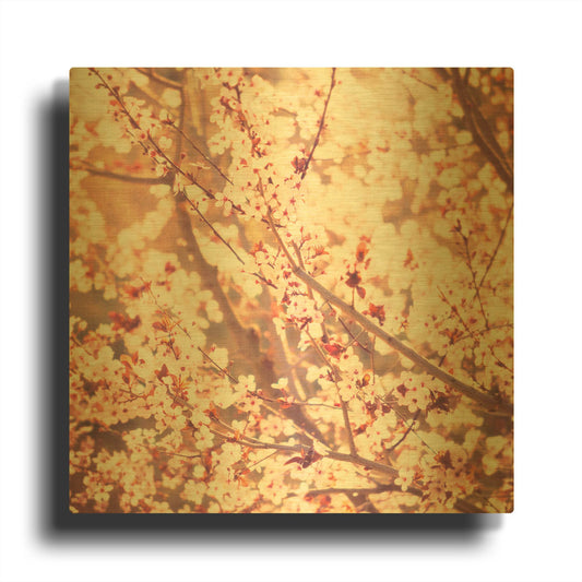 'Oh To Be a Bumblebee 3' By Myan Soffia Gold Metal Wall Art